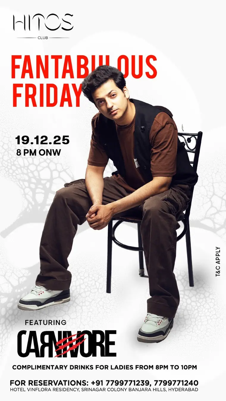 TOS Club & Lounge event night flyer — Banjara Hills, Hyderabad