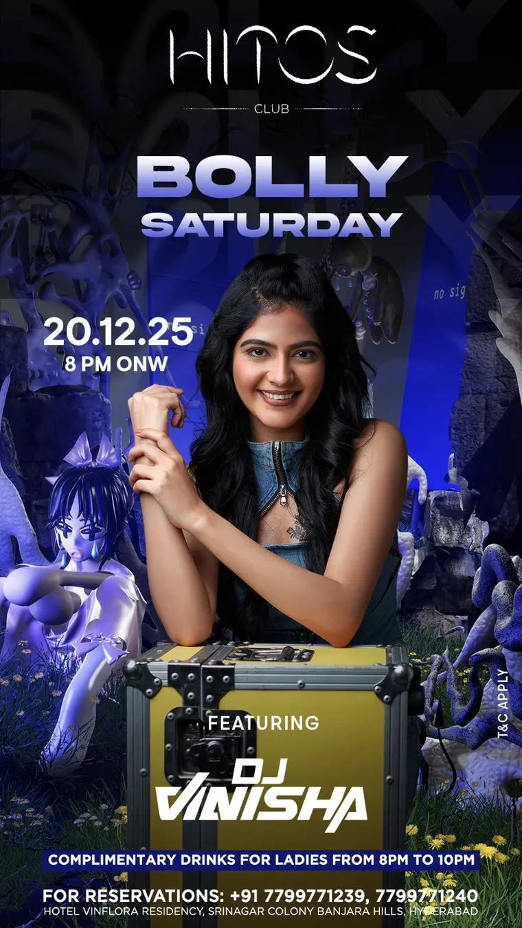 TOS Club & Lounge event night flyer — Banjara Hills, Hyderabad